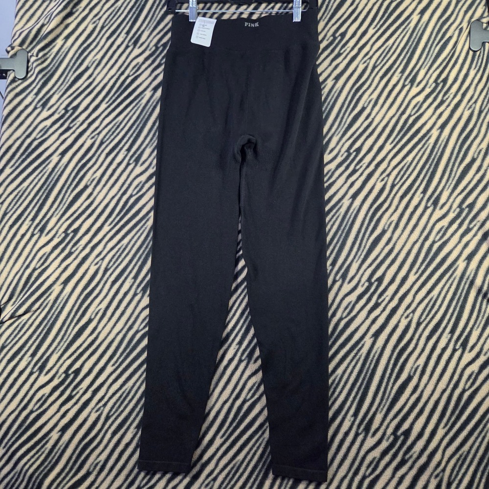 NWT Victoria's Secret PINK Winter Seamless Classic Leggings Black Large